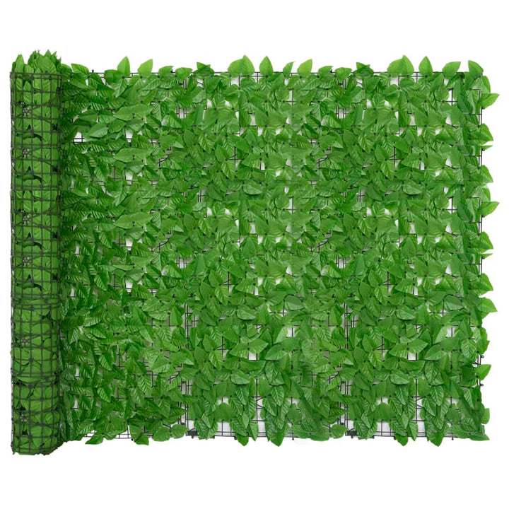 Balkonscherm met groene bladeren 300x150 cm