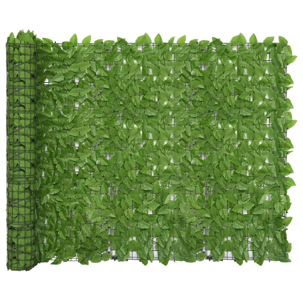 Balkonscherm met groene bladeren 600x150 cm