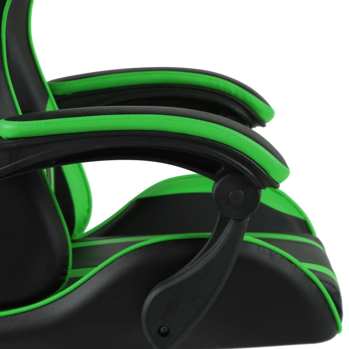 Racestoel kunstleer zwart en groen