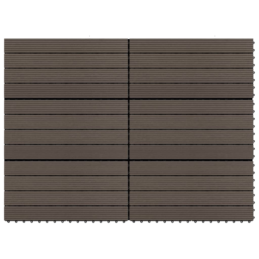 Terrastegels 6 st 60x30 cm 1,08 m² HKC donkerbruin