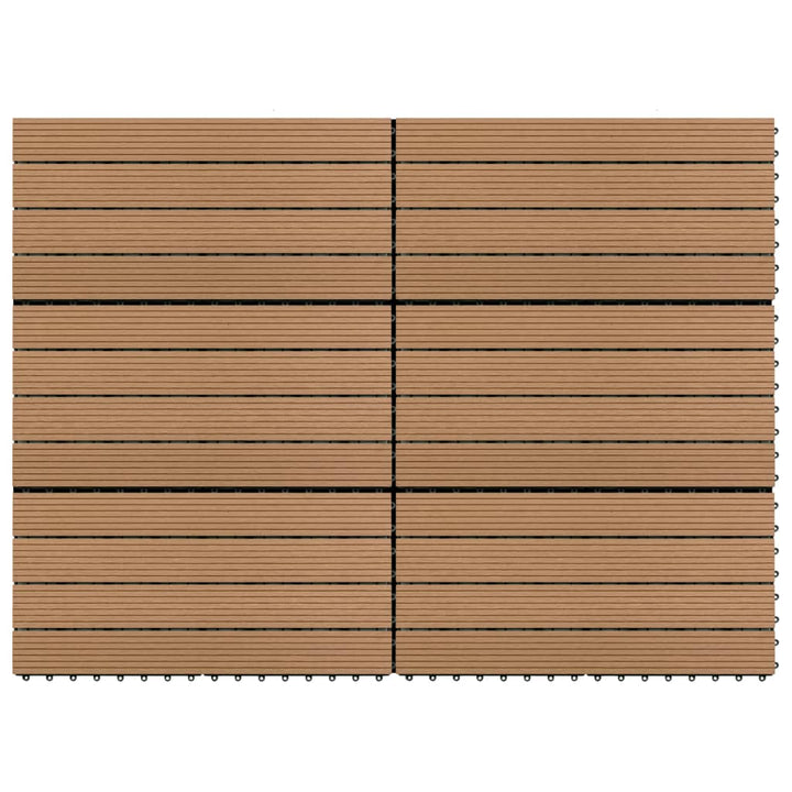 Terrastegels 6 st 60x30 cm 1,08 m² HKC bruin