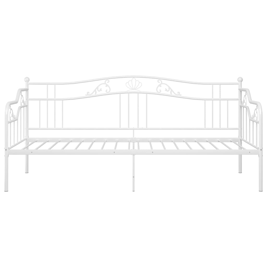 Slaapbankframe metaal wit 90x200 cm