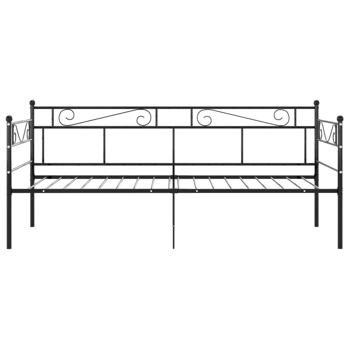 Slaapbankframe metaal zwart 90x200 cm