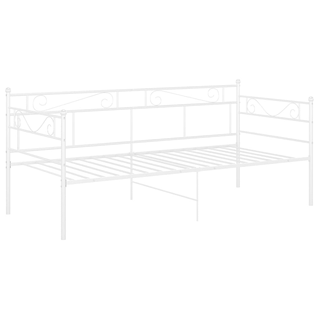 Slaapbankframe metaal wit 90x200 cm