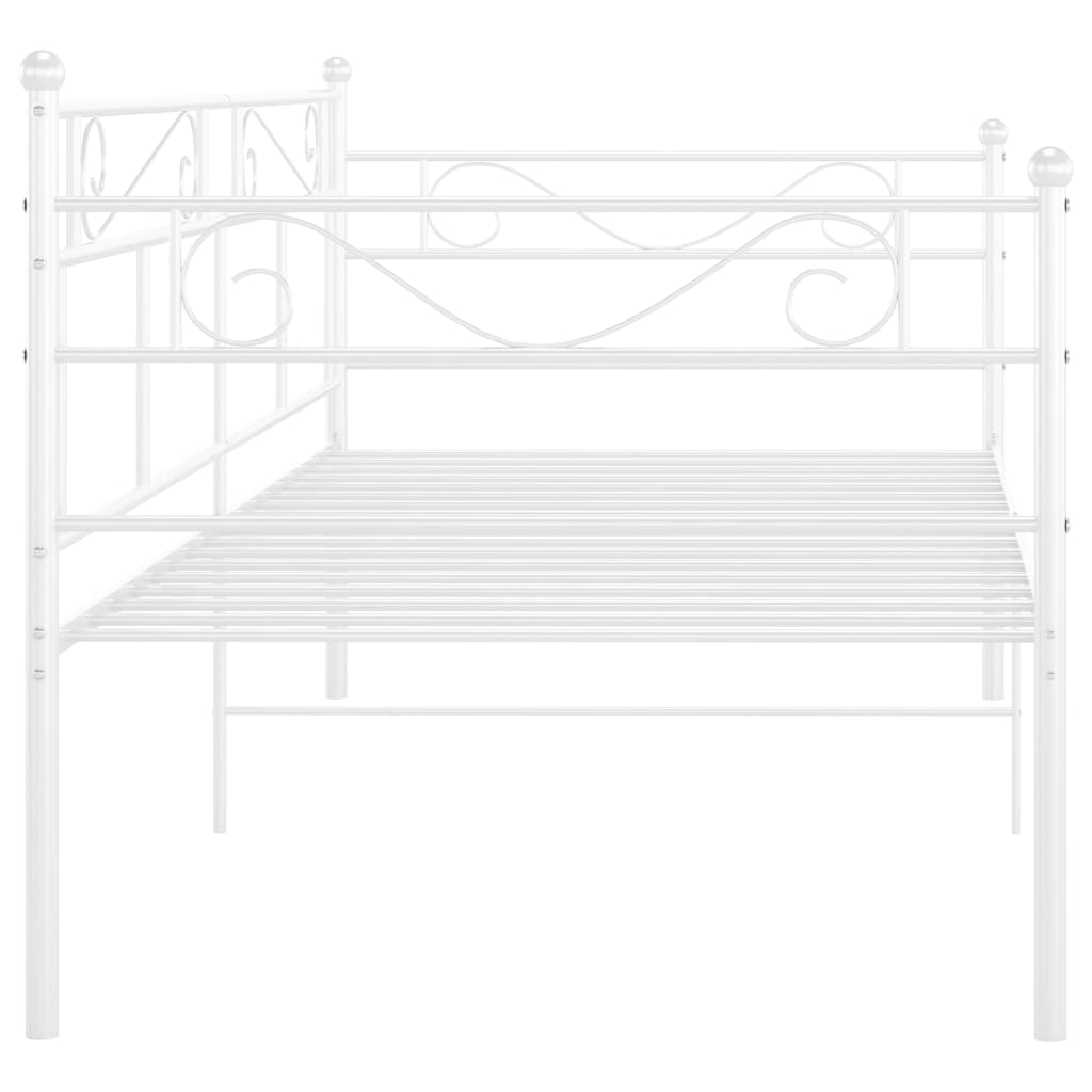 Slaapbankframe metaal wit 90x200 cm