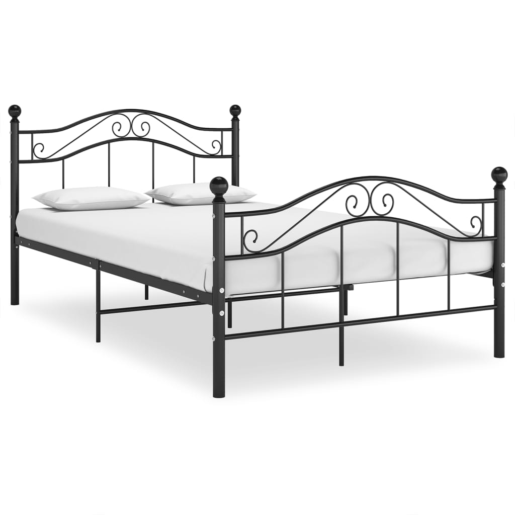 Bedframe metaal zwart 120x200 cm