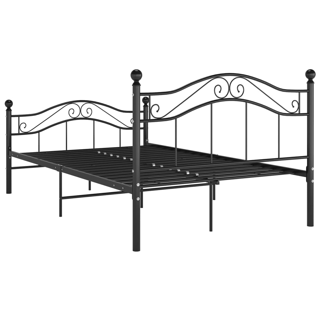 Bedframe metaal zwart 120x200 cm