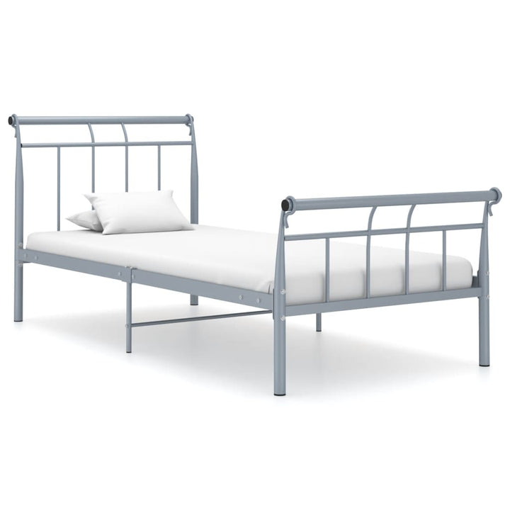 Bedframe metaal grijs 90x200 cm