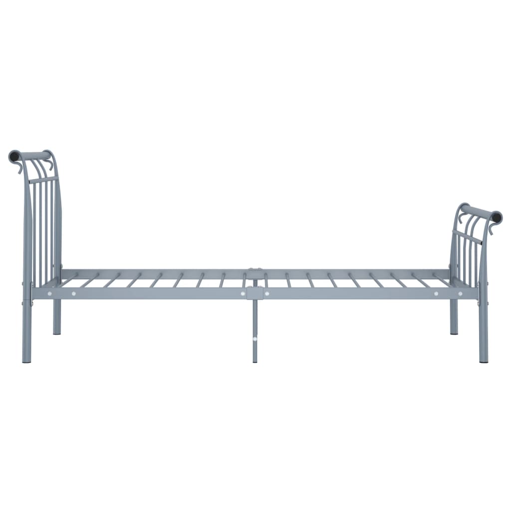 Bedframe metaal grijs 90x200 cm