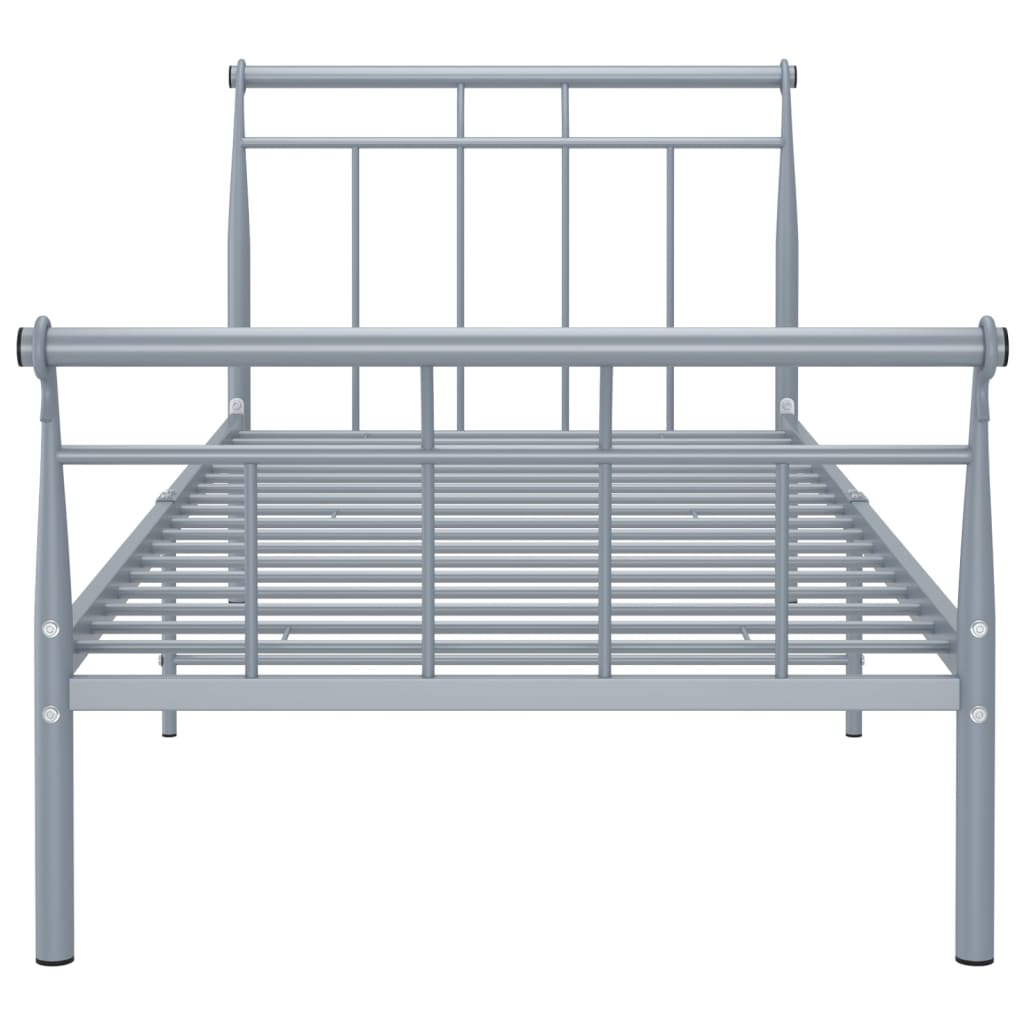 Bedframe metaal grijs 100x200 cm