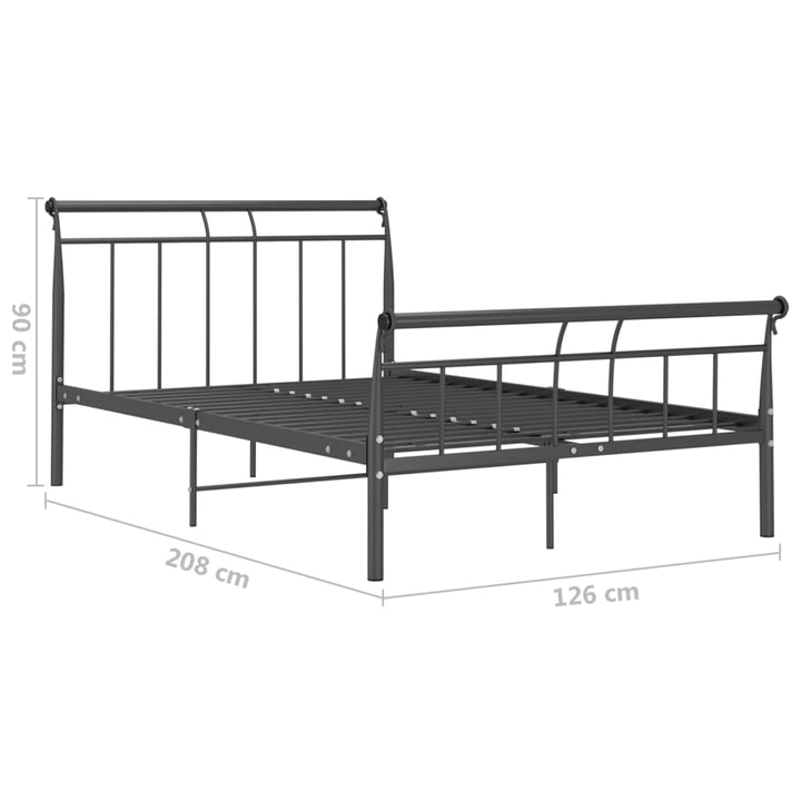 Bedframe metaal zwart 120x200 cm