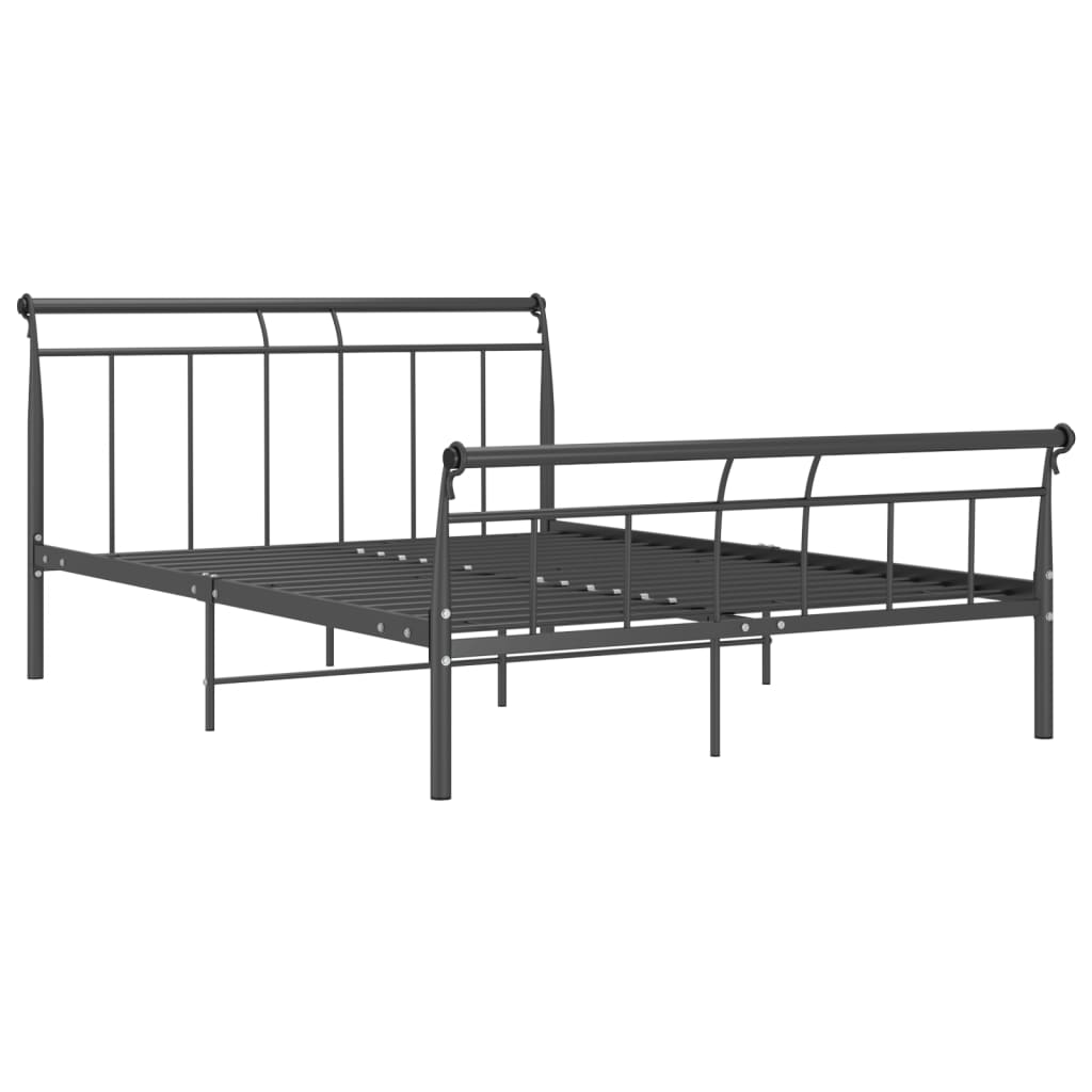 Bedframe metaal zwart 140x200 cm