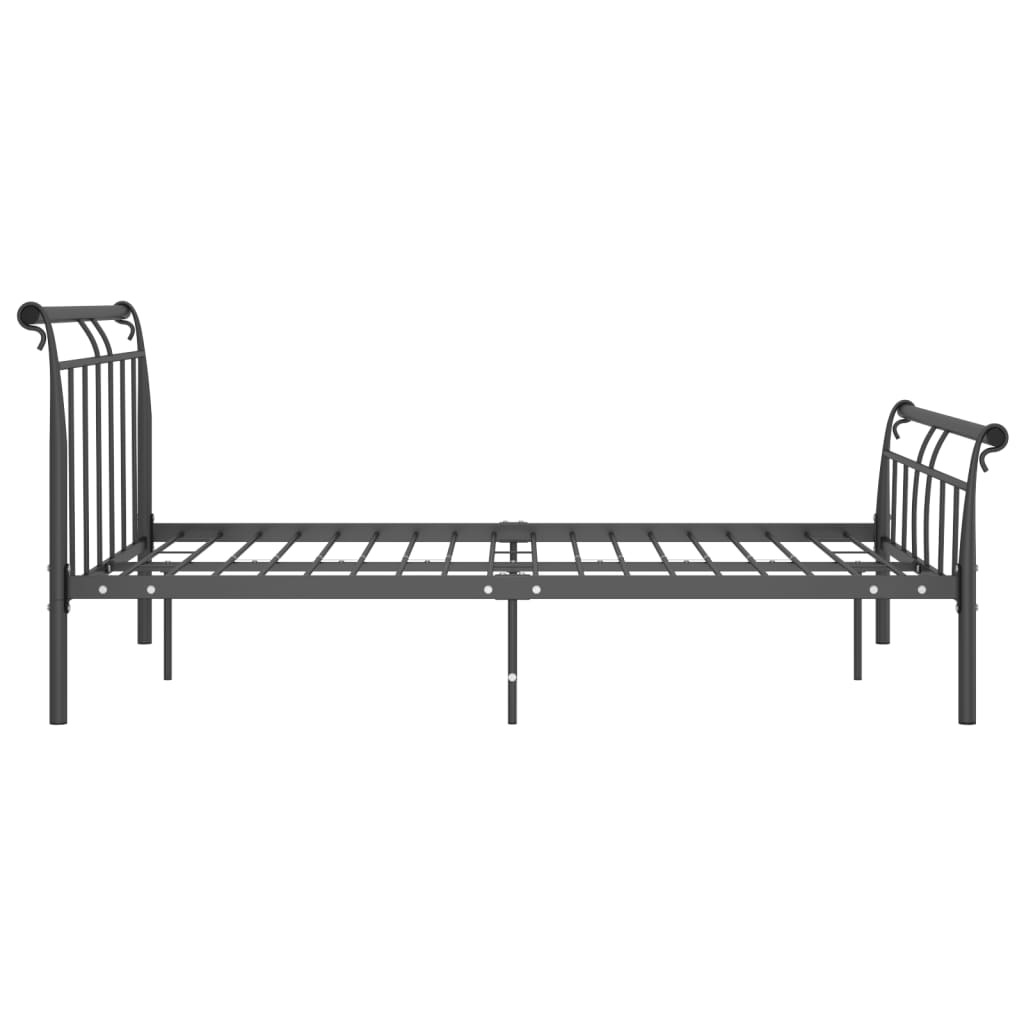 Bedframe metaal zwart 140x200 cm