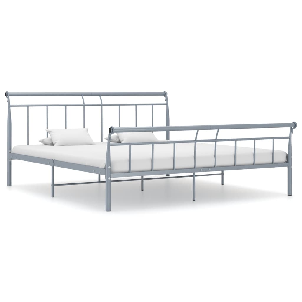 Bedframe metaal grijs 180x200 cm