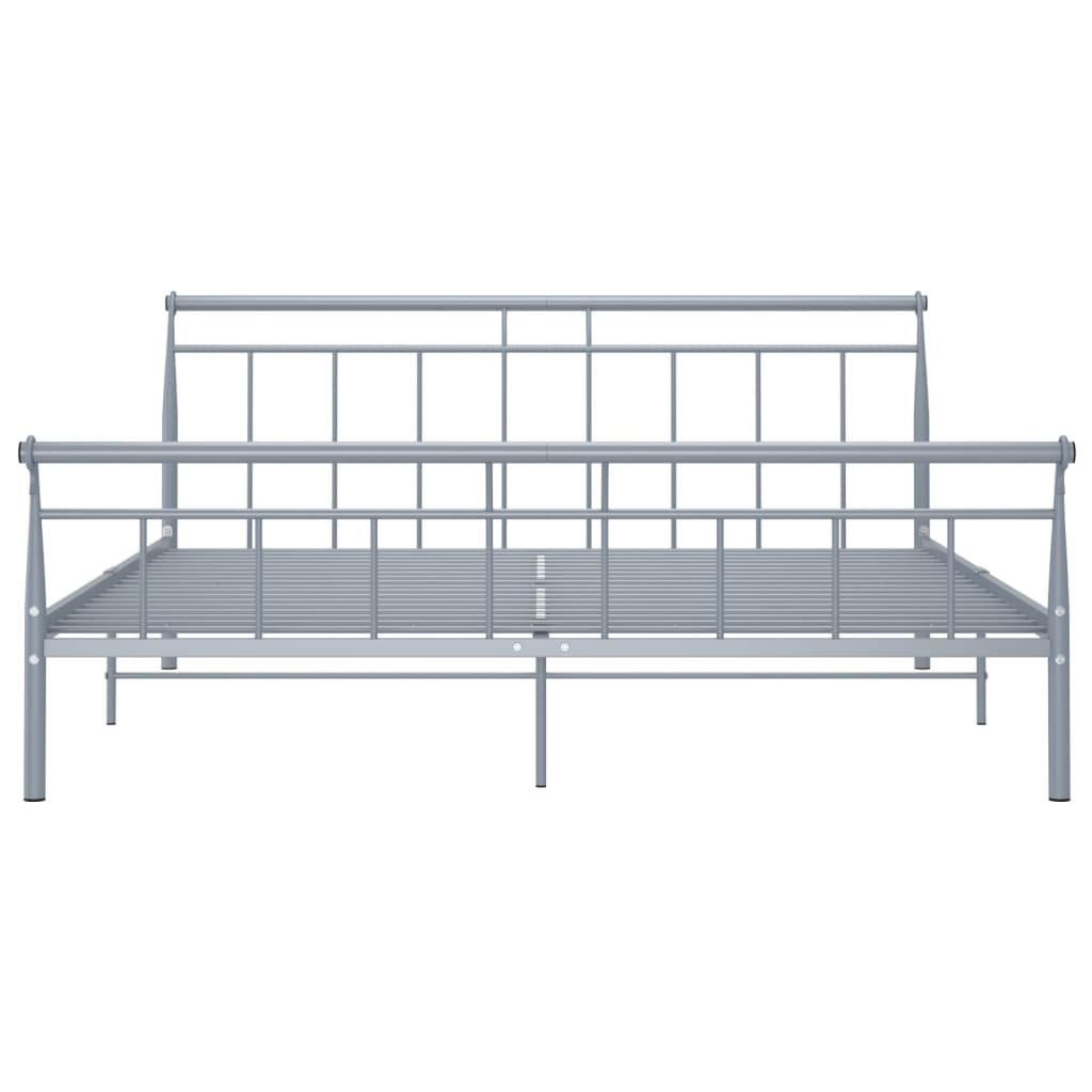 Bedframe metaal grijs 200x200 cm