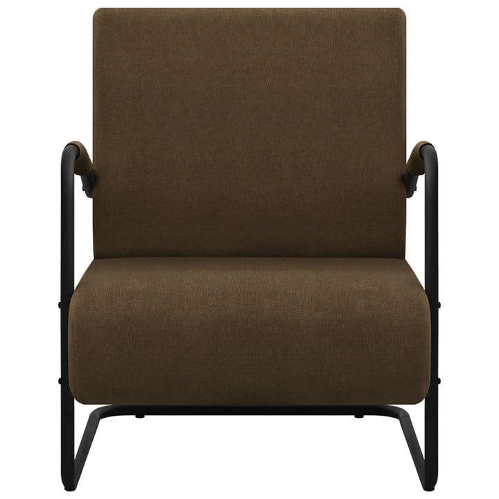 Fauteuil stof donkerbruin