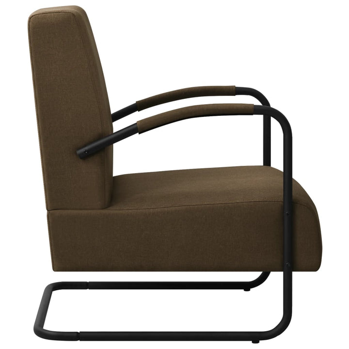 Fauteuil stof donkerbruin