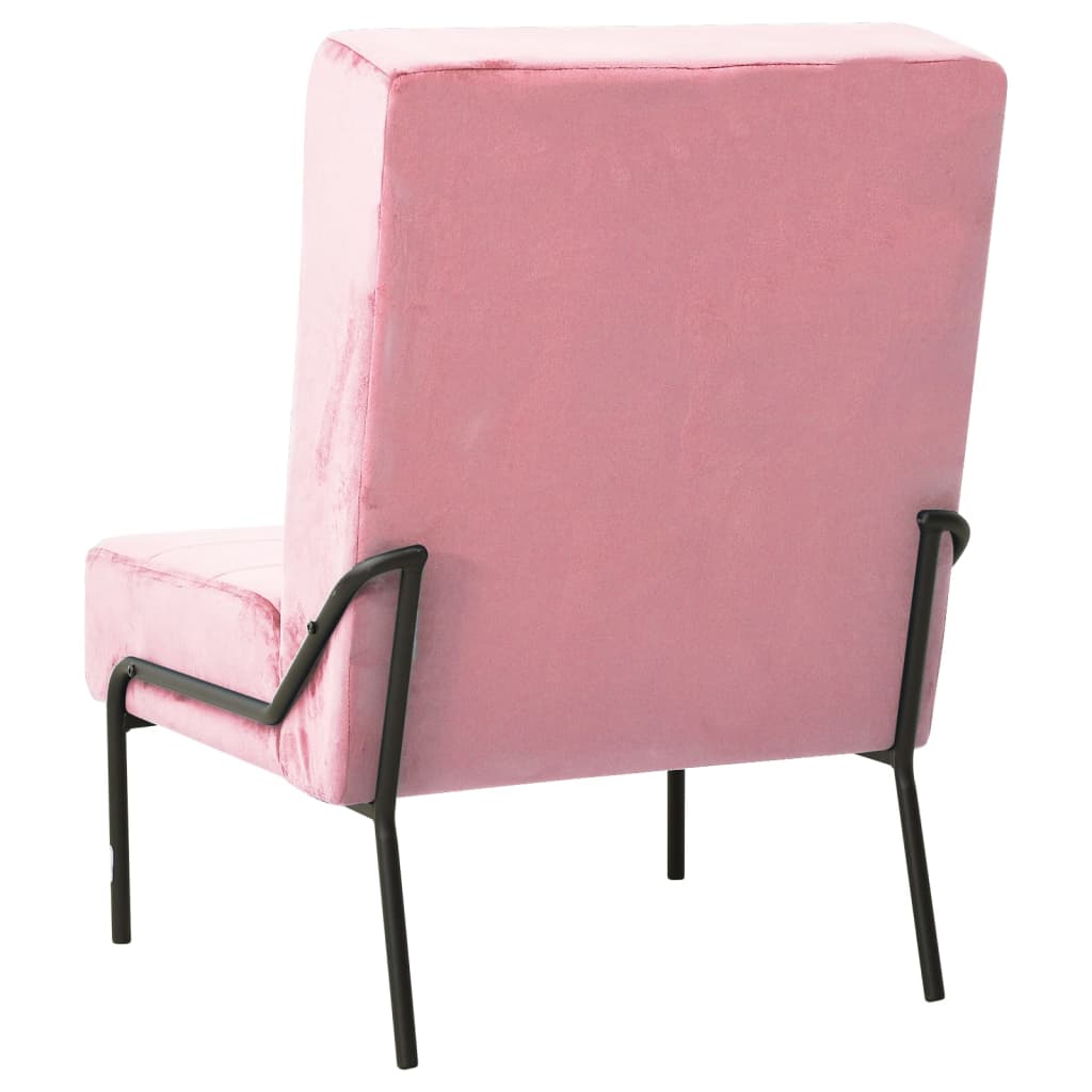 Relaxstoel 65x79x87 cm fluweel roze