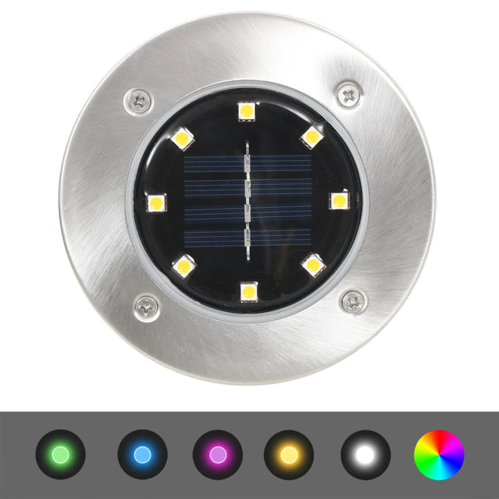Solargrondlampen 8 st LED-lichten RGB-kleur