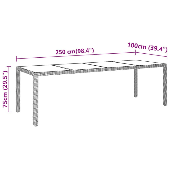 11-delige Tuinset poly rattan zwart