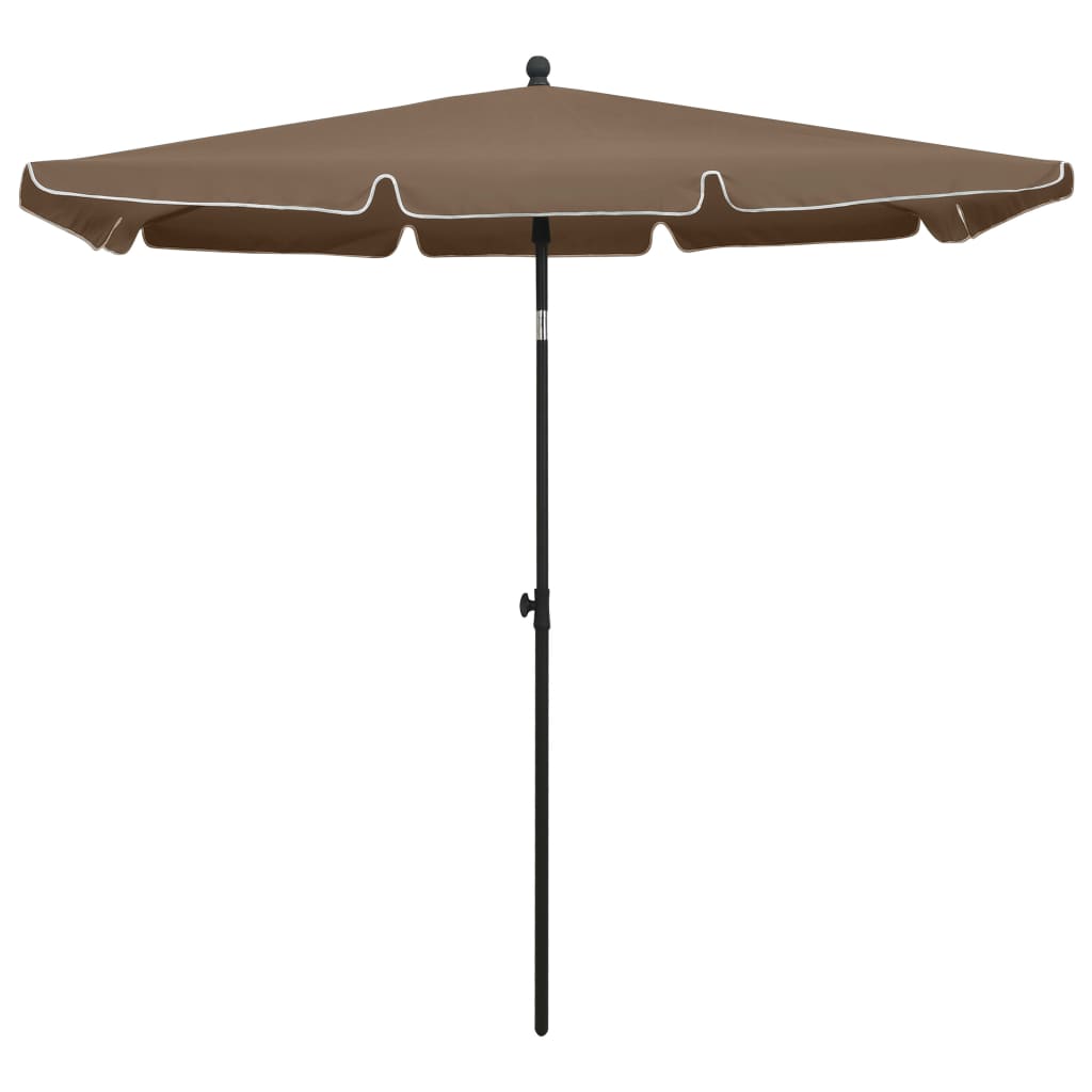 Parasol met paal 210x140 cm taupe