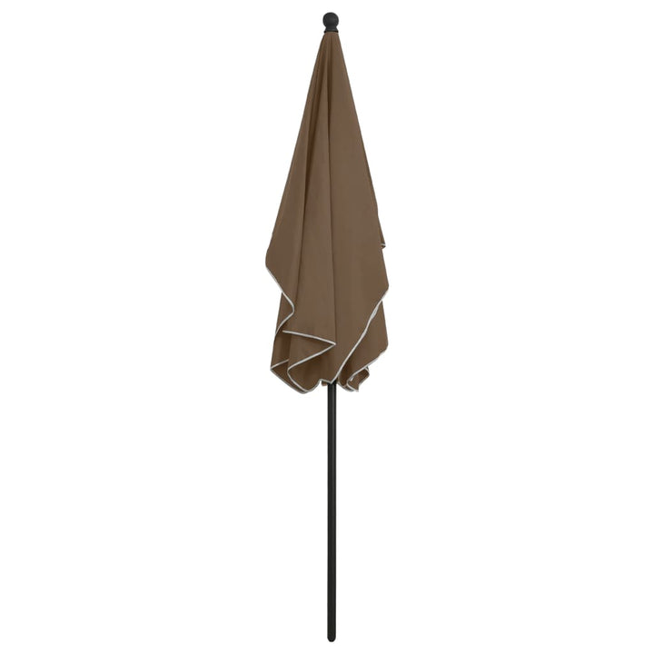 Parasol met paal 210x140 cm taupe