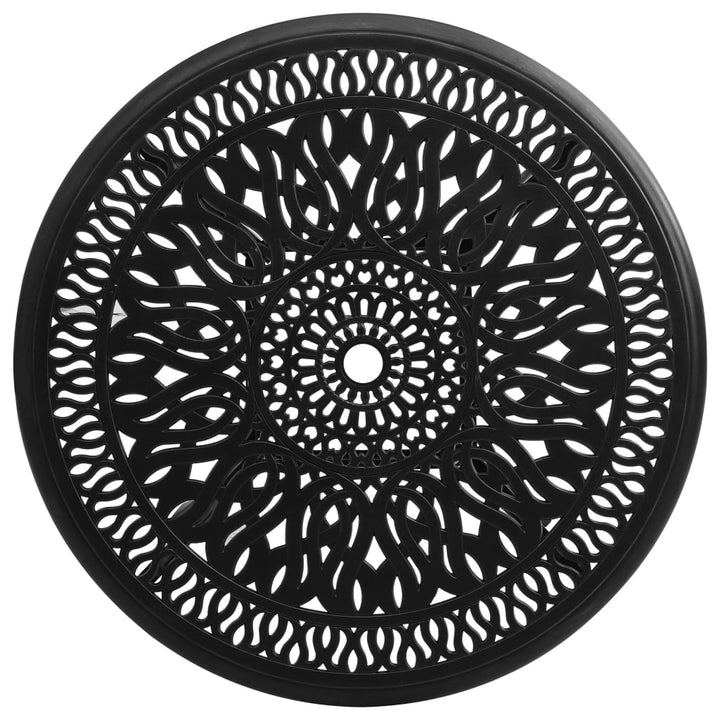 Tuintafel 90x90x74 cm gietaluminium zwart