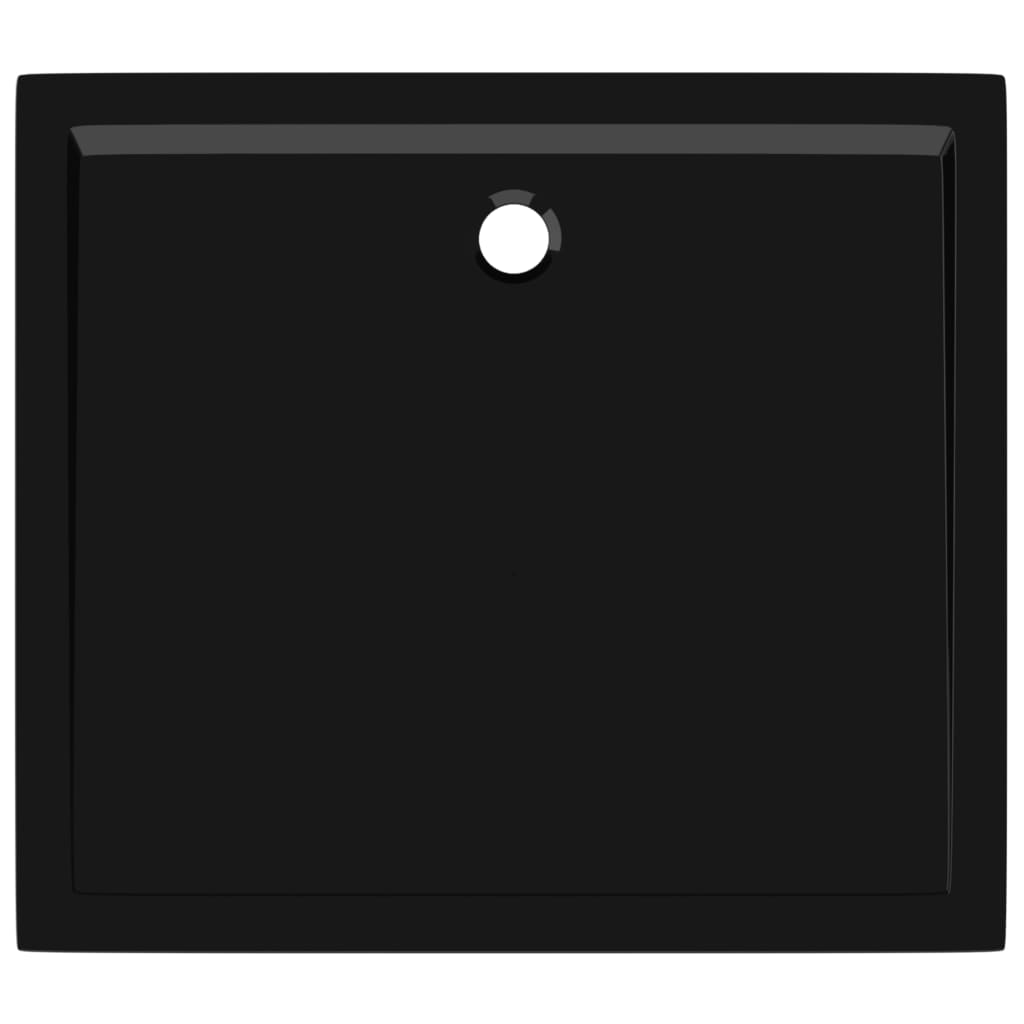 Douchebak rechthoekig 80x90 cm ABS zwart
