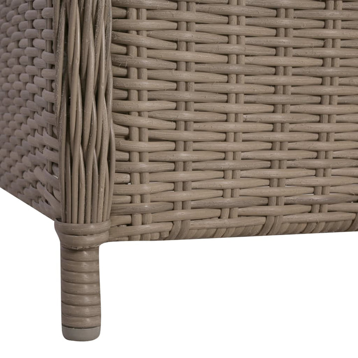 7-delige Tuinset poly rattan bruin