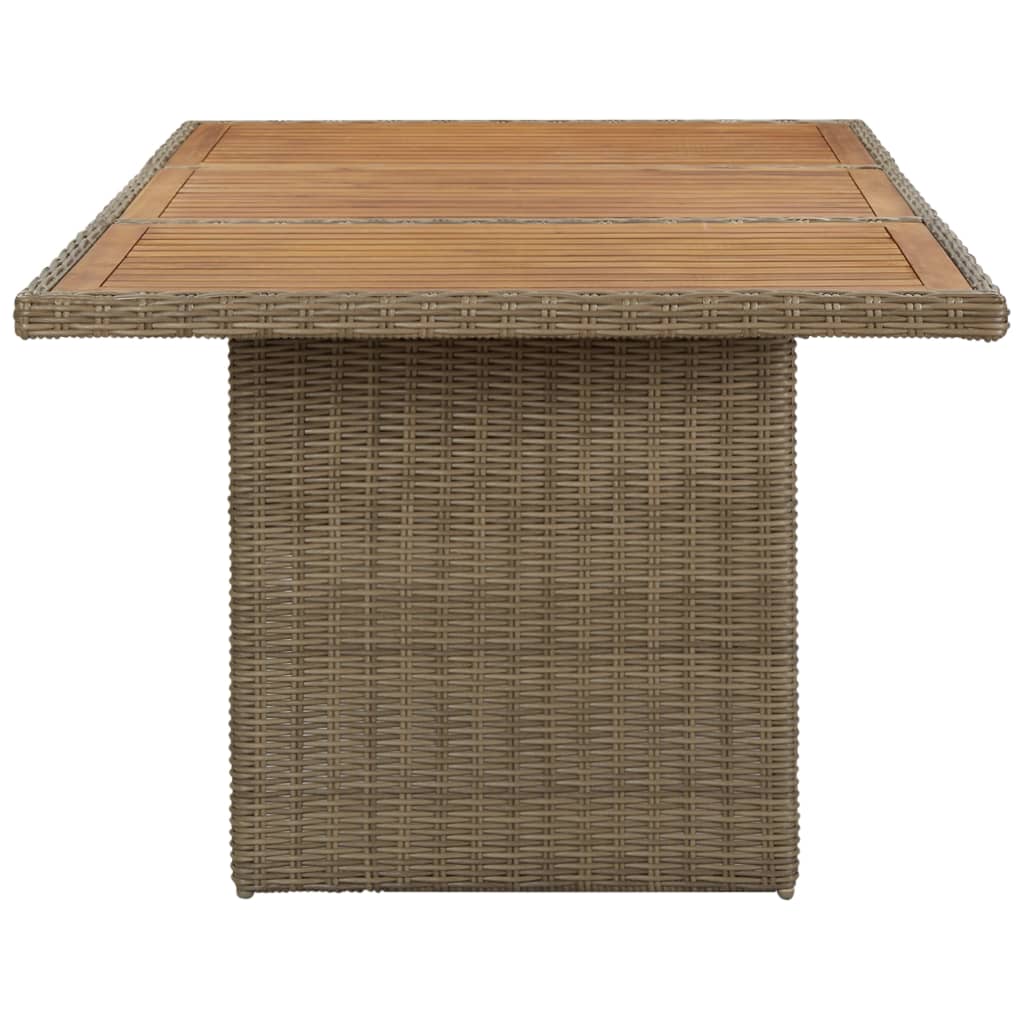 7-delige Tuinset poly rattan bruin