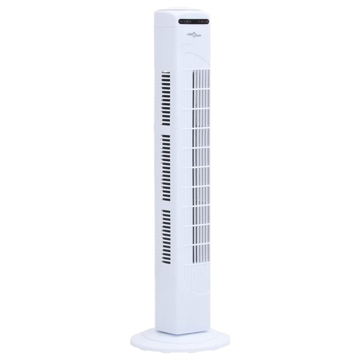 Torenventilator met afstandsbediening en timer ø¸24x80 cm wit