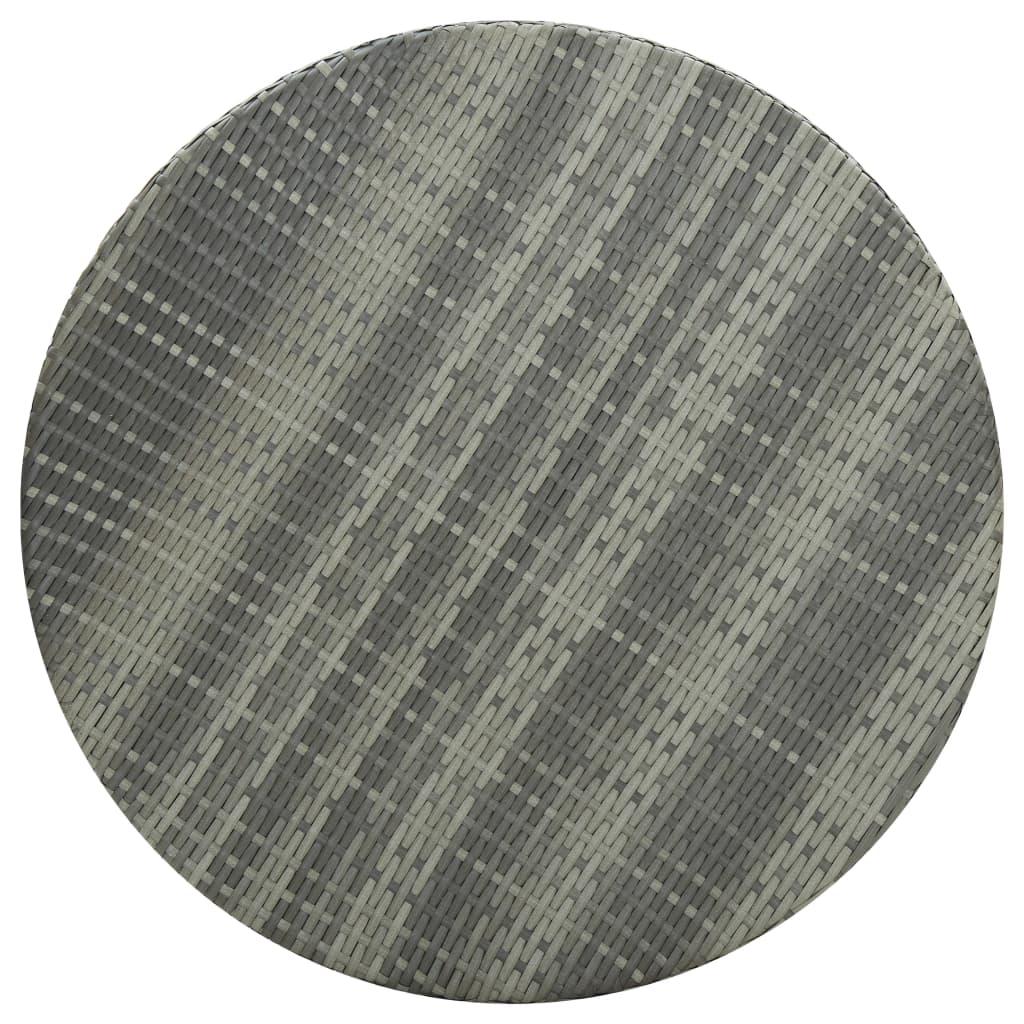 5-delige Tuinbarset poly rattan grijs