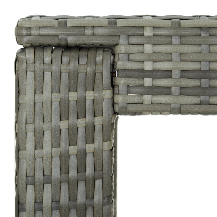 5-delige Tuinbarset met kussens poly rattan grijs