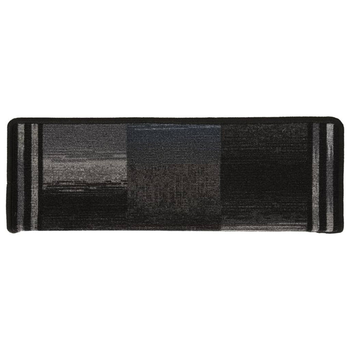 Trapmatten zelfklevend 15 st 65x25 cm zwart en grijs