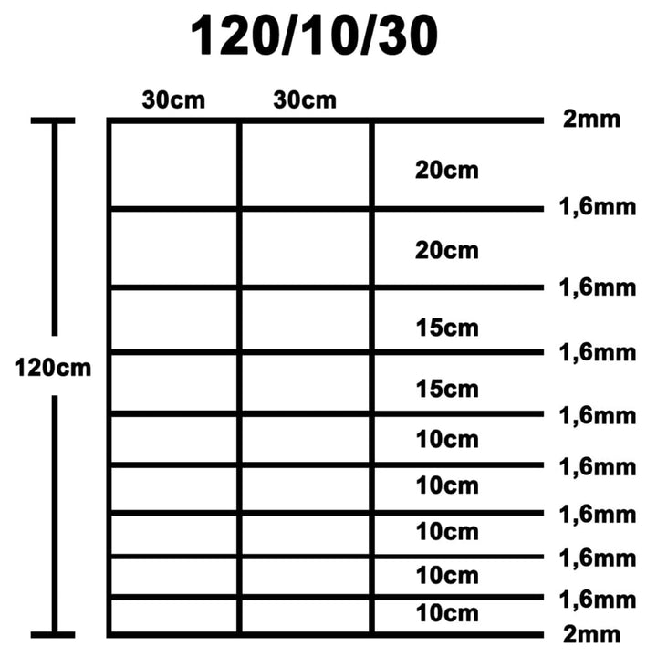 Hek 50x1,2m gegalvaniseerd staal zilverkleurig