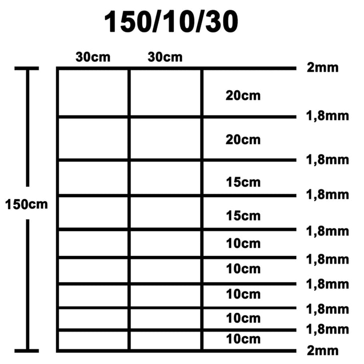 Hek 50x1,5 m gegalvaniseerd staal zilverkleurig