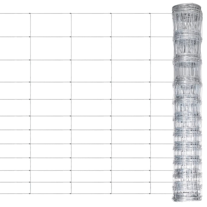 Hek 50 m 150 cm gegalvaniseerd staal zilverkleurig