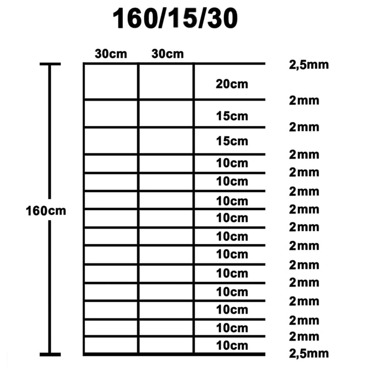 Tuinhek 50x1,6 m gegalvaniseerd staal zilverkleurig