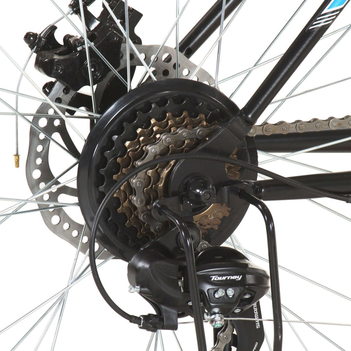 Mountainbike 21 versnellingen 29 inch wielen 48 cm frame zwart