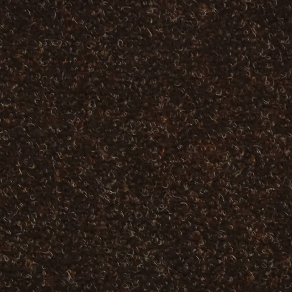 Trapmatten zelfklevend 10 st 56x17x3 cm naaldvilt bruin