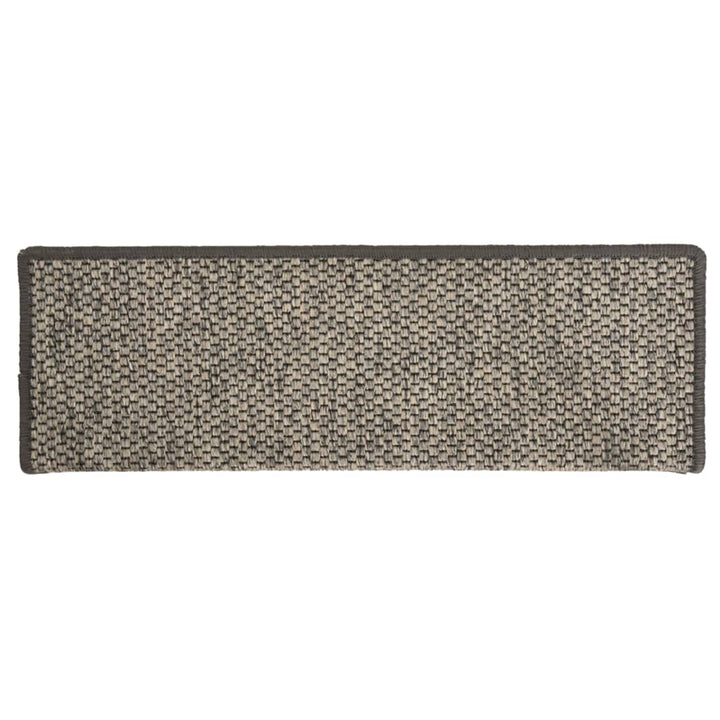 Trapmatten zelfklevend 15 st sisal-look 65x25 cm grijs en beige