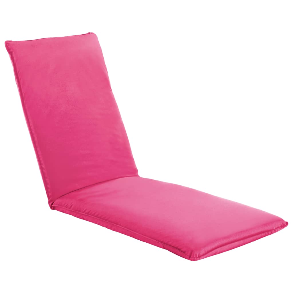 Ligstoel inklapbaar oxford stof roze
