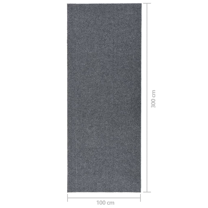 Droogloopmat 100x300 cm grijs