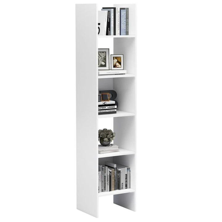 Boekenkast 40x35x180 cm bewerkt hout wit