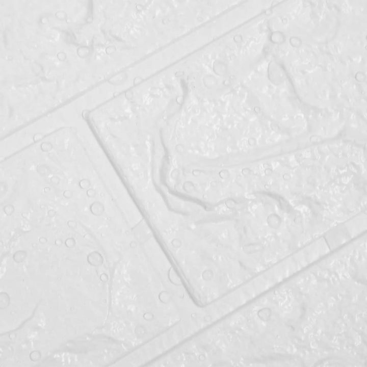 3D-behang zelfklevend 40 st bakstenen wit