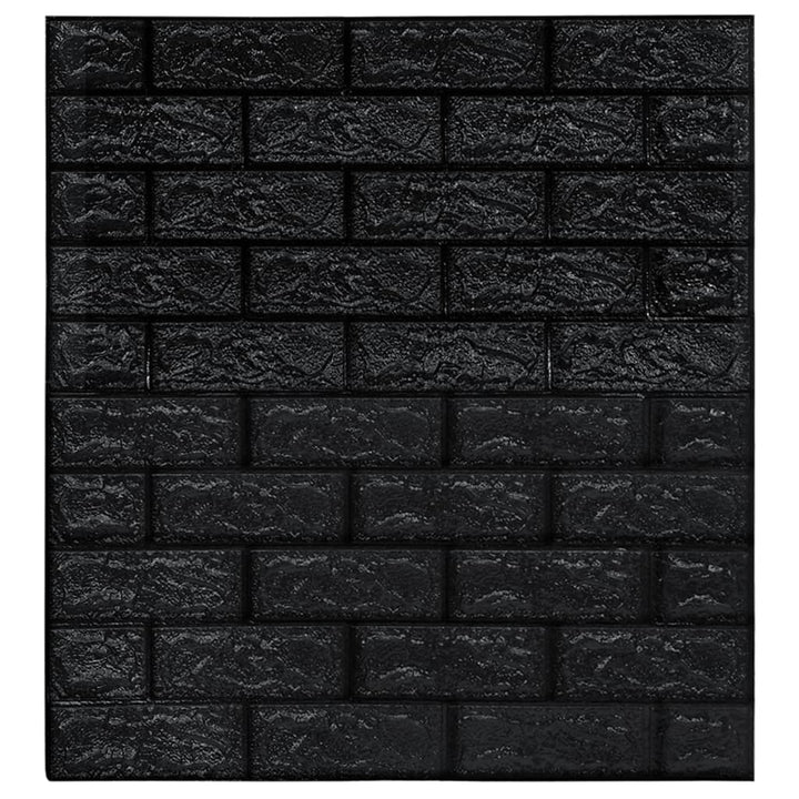 3D-behang zelfklevend 10 st bakstenen zwart