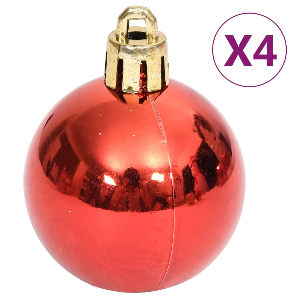 70-delige Kerstballenset goud en rood