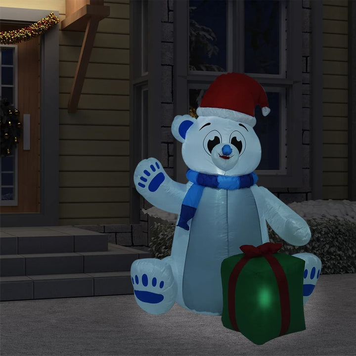 Kerstfiguur ijsbeer opblaasbaar LED binnen en buiten 1,8 m