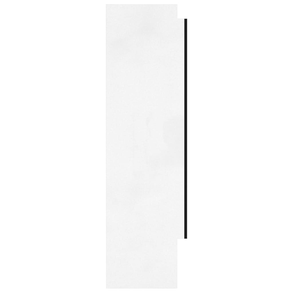 Badkamerkast met spiegel 80x15x60 cm MDF glanzend wit