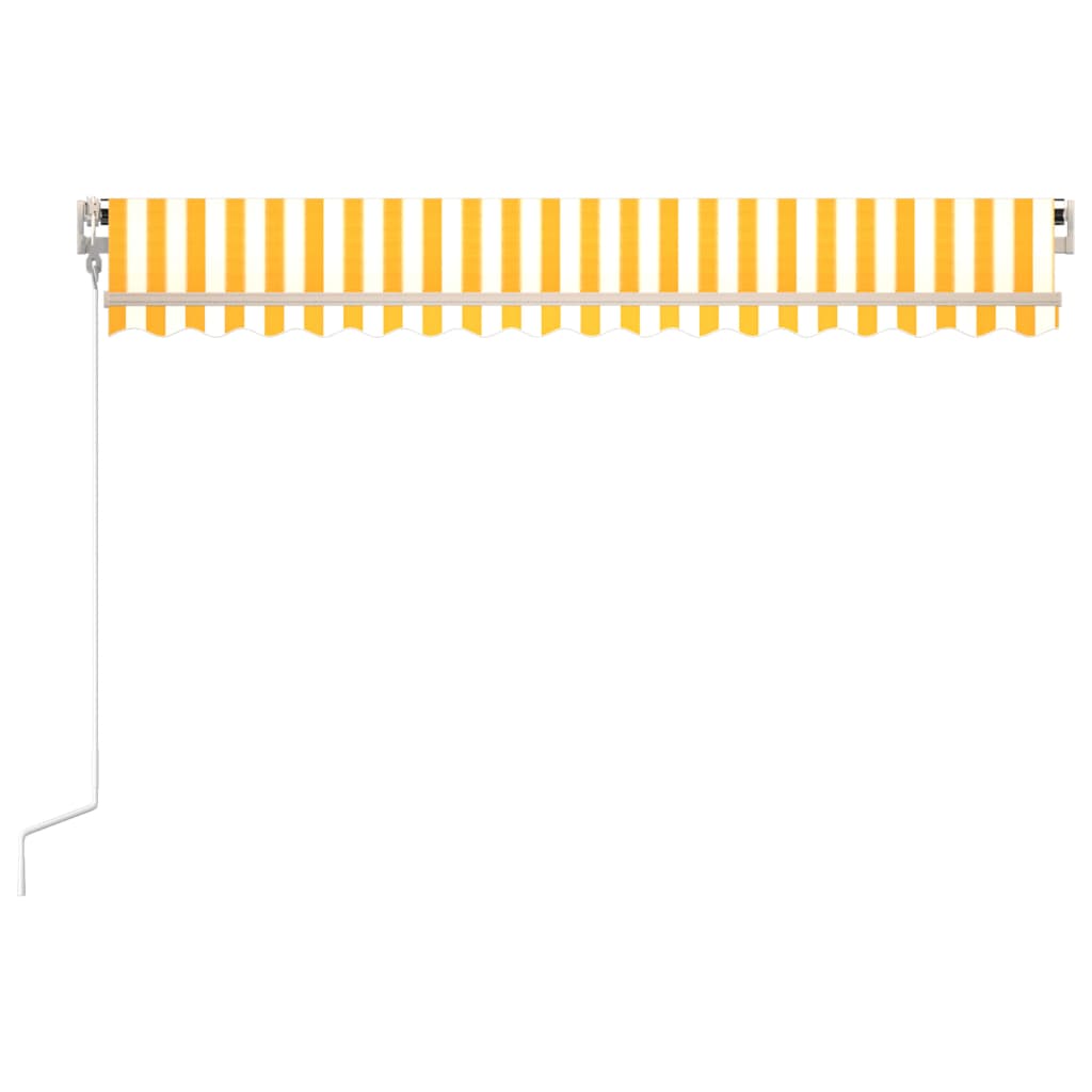 Luifel automatisch uittrekbaar 400x350 cm geel en wit
